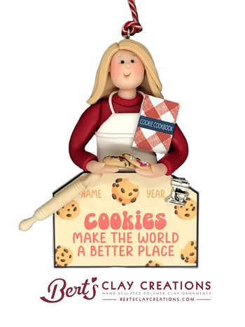 Cookie Baker Ornament - Bert's Clay Creations